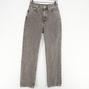 Weekday Rowe Jeans Womens 27x32 Gray Extra High Straight High Rise Five Pocket